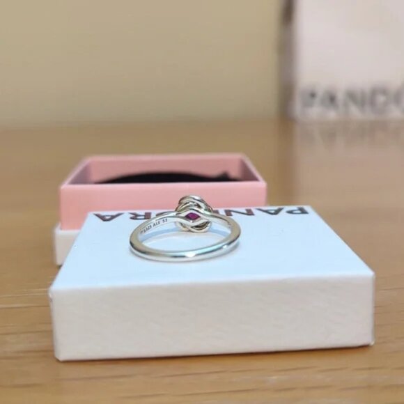Pandora Sterling Silver February Ring Size 6 Brand New - Picture 3 of 8